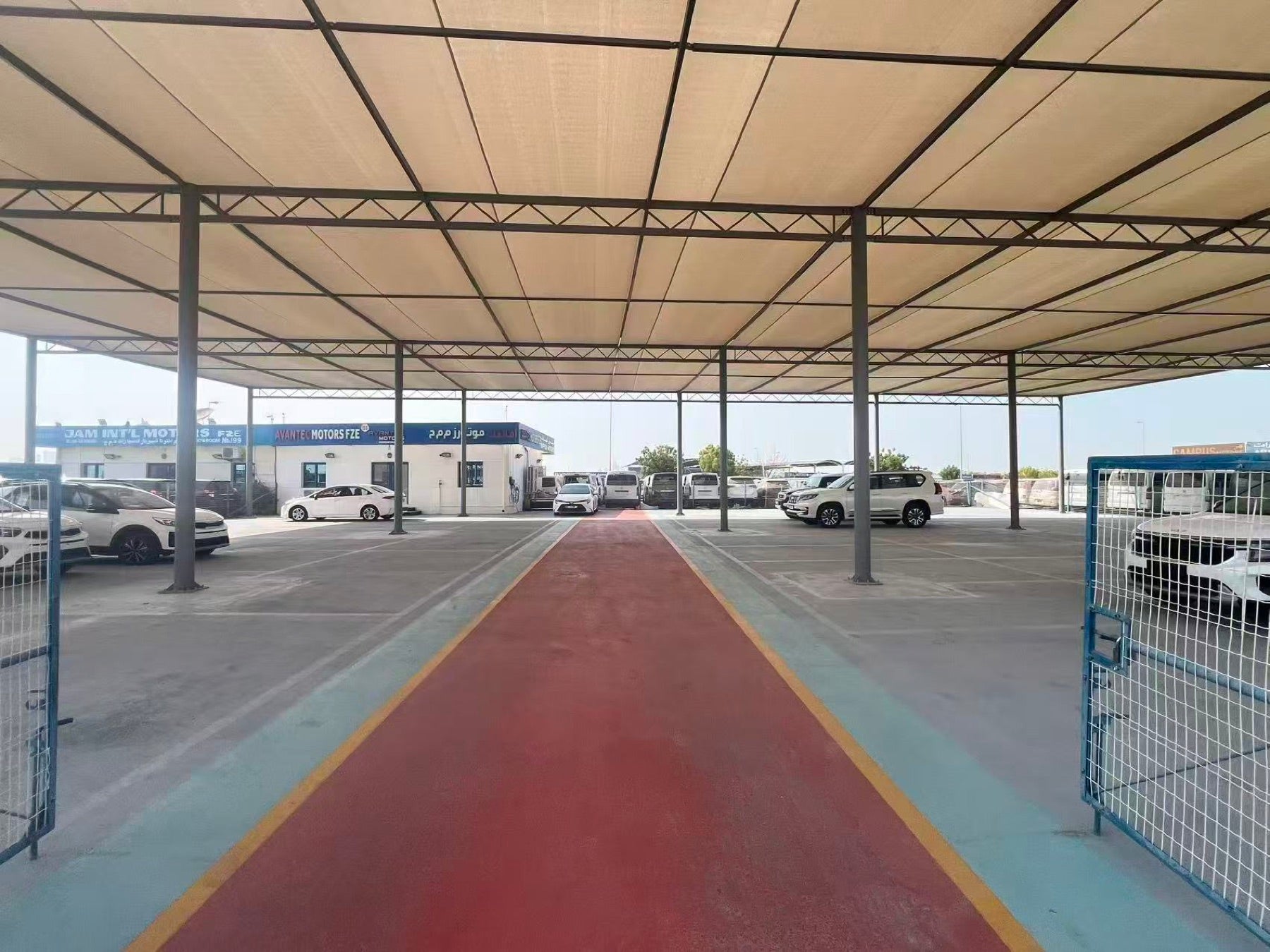 Dubai showroom covered vehicle display